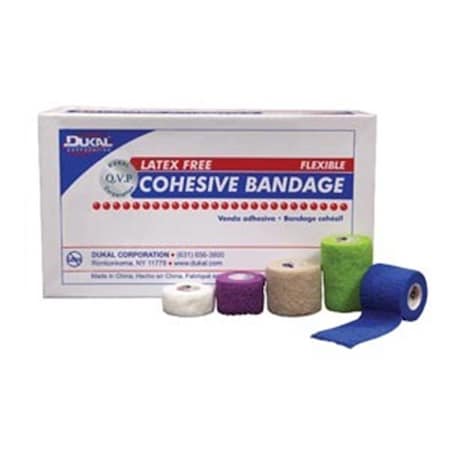 Dukal Cohesive Bandage- Tan- 3 in.- Latex-Free 8036TLF